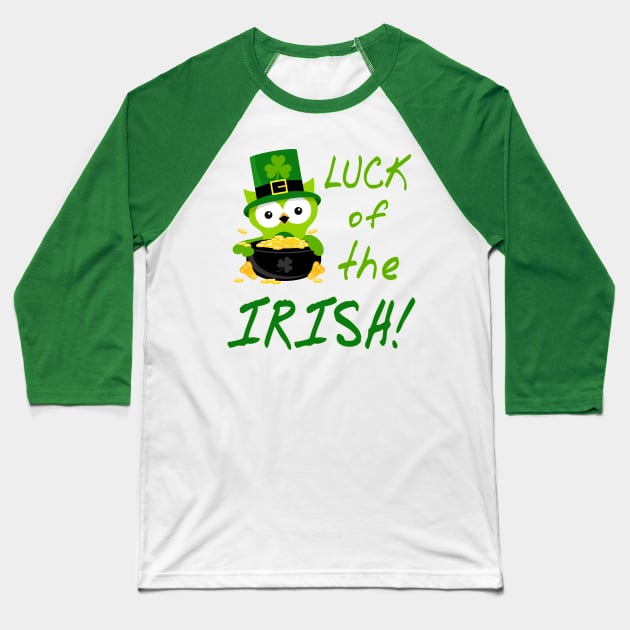 Luck of the Irish Baseball T-Shirt by PeppermintClover